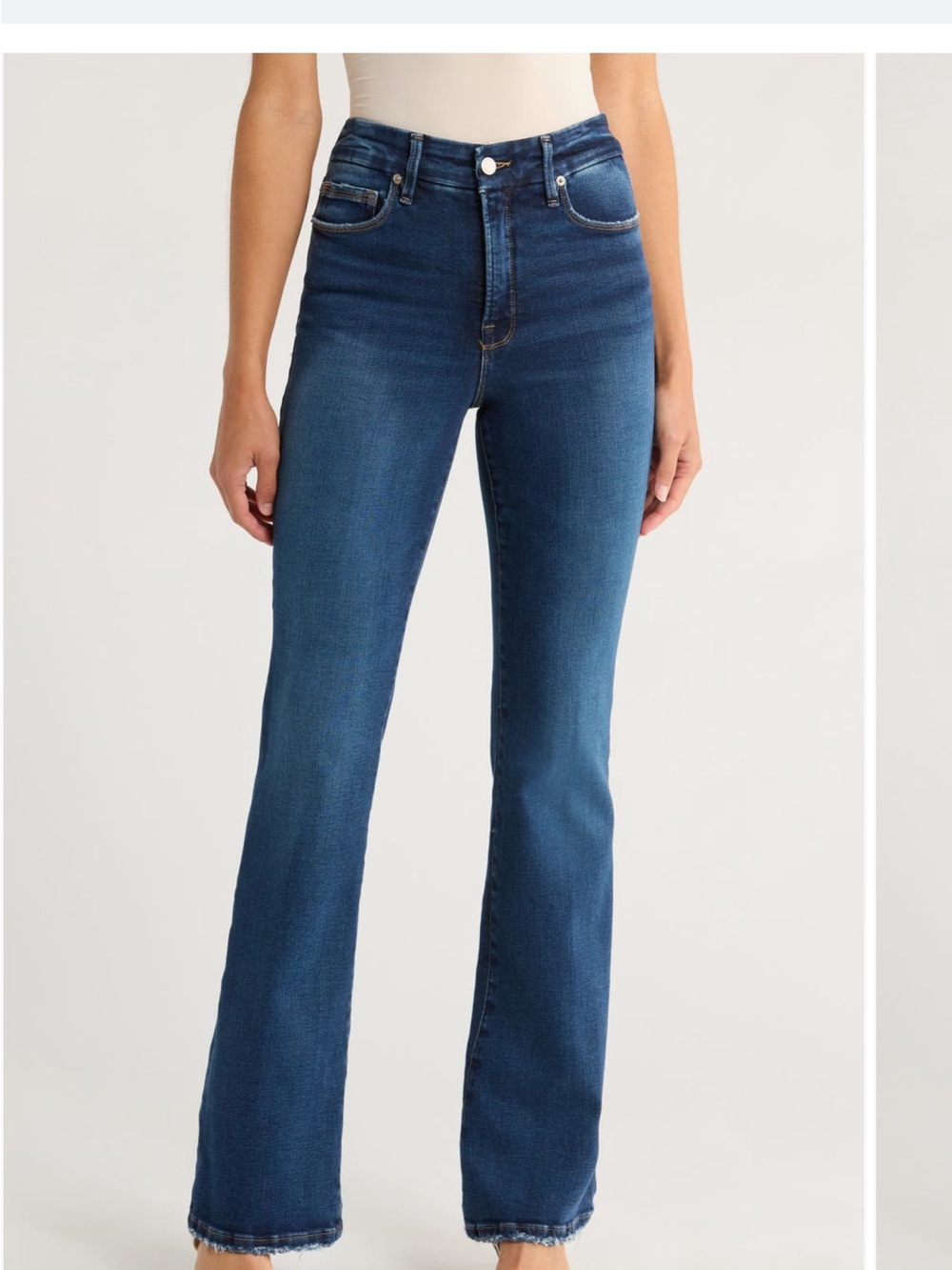 Good American Soft Tech Boot Cut Jeans